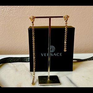 Versace Earrings- 100% Authentic, Crystal Linear